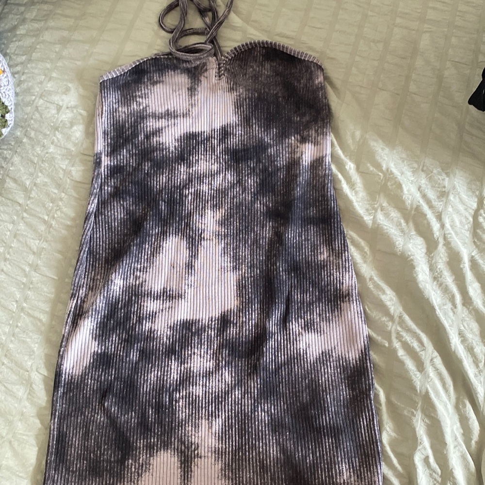 Zara tie dye halter dress
